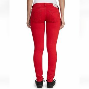 TRUE RELIGION Ruby Red Skinny Jeans 26